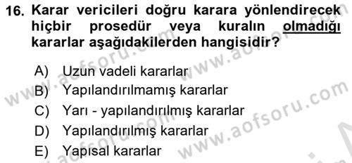 Bilişim Sistemleri Dersi 2022 - 2023 Yılı (Final) Dönem Sonu Sınav Soruları 16. Soru