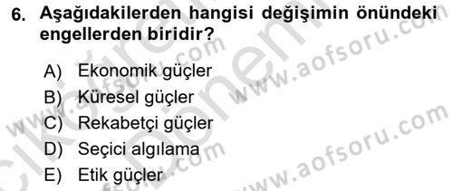 Bilişim Sistemleri Dersi Ara Sınavı Deneme Sınav Soruları 6. Soru