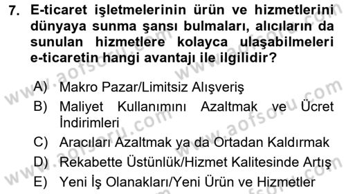 Bilişim Sistemleri Dersi 2024 - 2025 Yılı (Final) Dönem Sonu Sınav Soruları 7. Soru