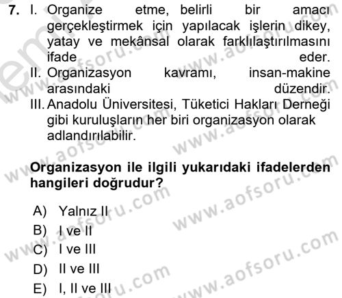 Bilişim Sistemleri Dersi 2025 - 2026 Yılı (Vize) Ara Sınav Soruları 7. Soru