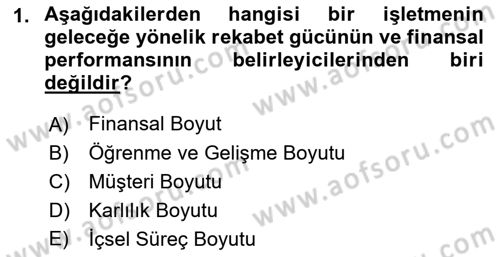 İş Süreçleri Yönetimi Dersi 2021 - 2022 Yılı Yaz Okulu Sınav Soruları 1. Soru