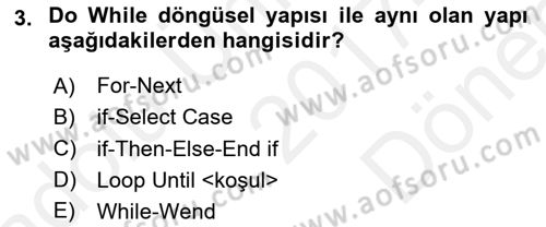 İşlem Tablosu Programlama Dersi 2017 - 2018 Yılı (Final) Dönem Sonu Sınav Soruları 3. Soru