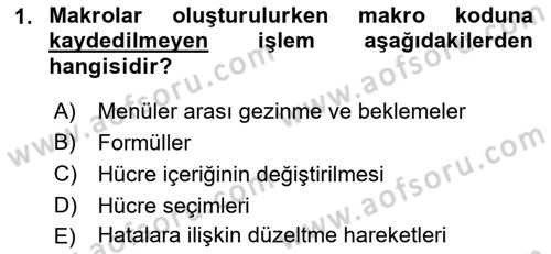 İşlem Tablosu Programlama Dersi 2018 - 2019 Yılı (Final) Dönem Sonu Sınav Soruları 1. Soru