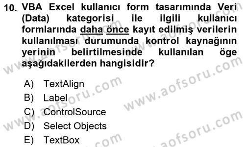 İşlem Tablosu Programlama Dersi 2018 - 2019 Yılı (Final) Dönem Sonu Sınav Soruları 10. Soru