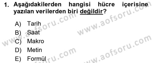 İşlem Tablosu Programlama Dersi Ara Sınavı Deneme Sınav Soruları 1. Soru