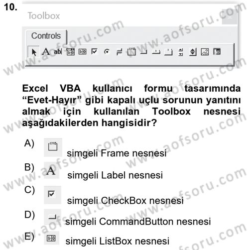 İşlem Tablosu Programlama Dersi 2019 - 2020 Yılı (Final) Dönem Sonu Sınav Soruları 10. Soru