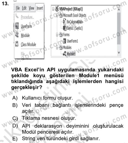 İşlem Tablosu Programlama Dersi 2019 - 2020 Yılı (Final) Dönem Sonu Sınav Soruları 13. Soru
