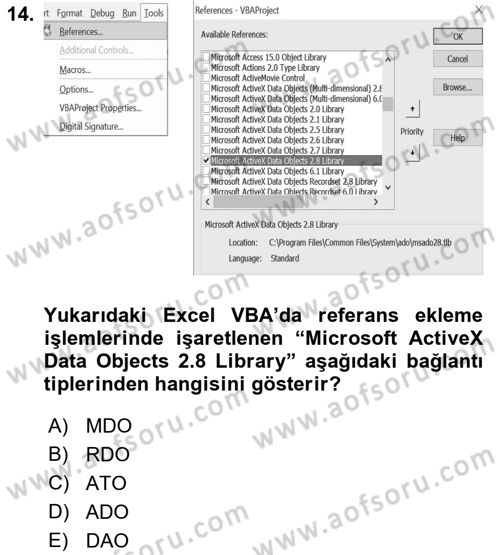 İşlem Tablosu Programlama Dersi 2019 - 2020 Yılı (Final) Dönem Sonu Sınav Soruları 14. Soru
