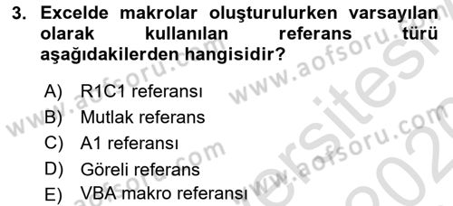 İşlem Tablosu Programlama Dersi 2019 - 2020 Yılı (Final) Dönem Sonu Sınav Soruları 3. Soru