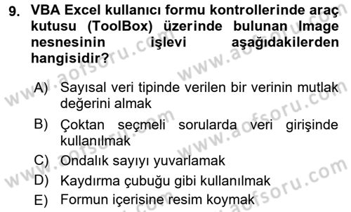 İşlem Tablosu Programlama Dersi 2019 - 2020 Yılı (Final) Dönem Sonu Sınav Soruları 9. Soru