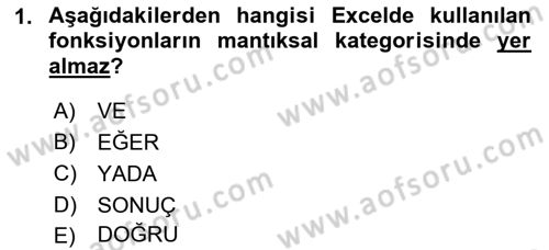 İşlem Tablosu Programlama Dersi Ara Sınavı Deneme Sınav Soruları 1. Soru