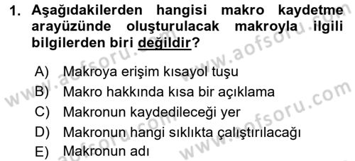 İşlem Tablosu Programlama Dersi 2021 - 2022 Yılı (Final) Dönem Sonu Sınav Soruları 1. Soru