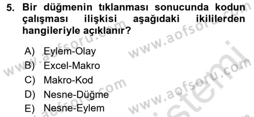 İşlem Tablosu Programlama Dersi 2021 - 2022 Yılı Yaz Okulu Sınav Soruları 5. Soru