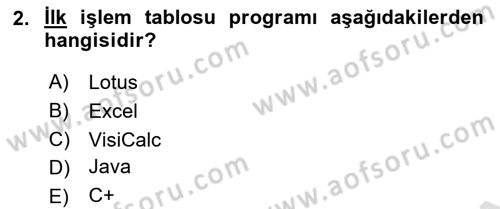 İşlem Tablosu Programlama Dersi 2022 - 2023 Yılı (Vize) Ara Sınavı 2. Soru