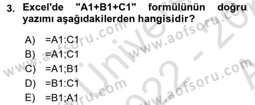 İşlem Tablosu Programlama Dersi 2022 - 2023 Yılı (Vize) Ara Sınavı 3. Soru