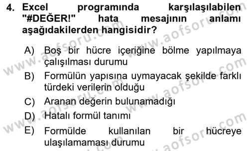 İşlem Tablosu Programlama Dersi 2022 - 2023 Yılı (Vize) Ara Sınavı 4. Soru