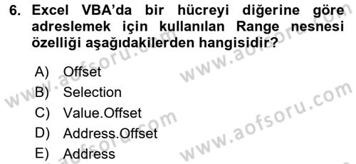 İşlem Tablosu Programlama Dersi 2024 - 2025 Yılı (Final) Dönem Sonu Sınav Soruları 6. Soru