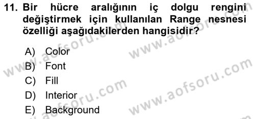 İşlem Tablosu Programlama Dersi 2025 - 2026 Yılı Yaz Okulu Sınav Soruları 11. Soru