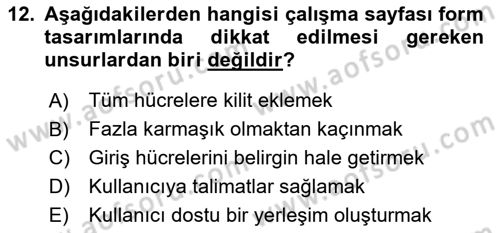İşlem Tablosu Programlama Dersi 2025 - 2026 Yılı Yaz Okulu Sınav Soruları 12. Soru