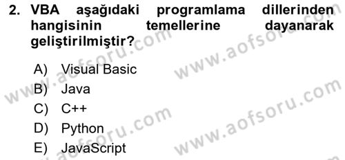 İşlem Tablosu Programlama Dersi 2025 - 2026 Yılı Yaz Okulu Sınav Soruları 2. Soru