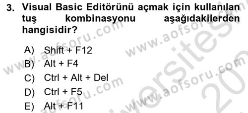 İşlem Tablosu Programlama Dersi 2025 - 2026 Yılı Yaz Okulu Sınav Soruları 3. Soru