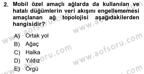 Ağ Yönetimi Ve Bilgi Güvenliği Dersi 2017 - 2018 Yılı (Vize) Ara Sınav Soruları 2. Soru
