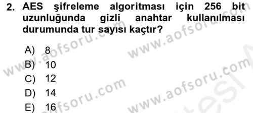 Ağ Yönetimi Ve Bilgi Güvenliği Dersi 2017 - 2018 Yılı (Final) Dönem Sonu Sınav Soruları 2. Soru