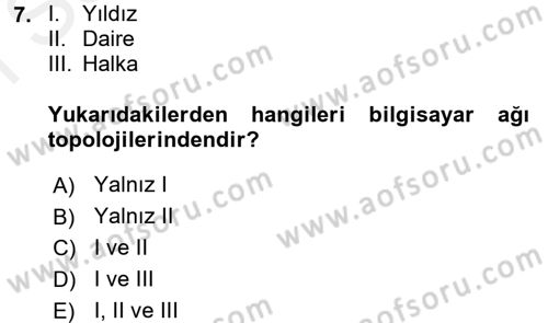 Ağ Yönetimi Ve Bilgi Güvenliği Dersi 2017 - 2018 Yılı (Final) Dönem Sonu Sınav Soruları 7. Soru