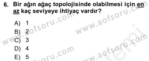 Ağ Yönetimi Ve Bilgi Güvenliği Dersi 2018 - 2019 Yılı (Vize) Ara Sınav Soruları 6. Soru