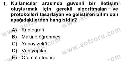 Ağ Yönetimi Ve Bilgi Güvenliği Dersi 2018 - 2019 Yılı Yaz Okulu Sınav Soruları 1. Soru