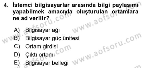 Ağ Yönetimi Ve Bilgi Güvenliği Dersi 2018 - 2019 Yılı Yaz Okulu Sınav Soruları 4. Soru