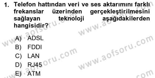 Ağ Yönetimi Ve Bilgi Güvenliği Dersi 2022 - 2023 Yılı Yaz Okulu Sınav Soruları 1. Soru