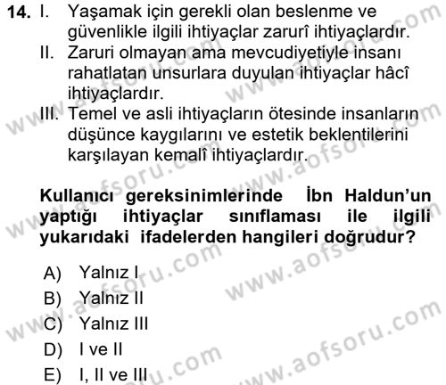 Kullanıcı Deneyimi Tasarımı Dersi Ara Sınavı Deneme Sınav Soruları 14. Soru