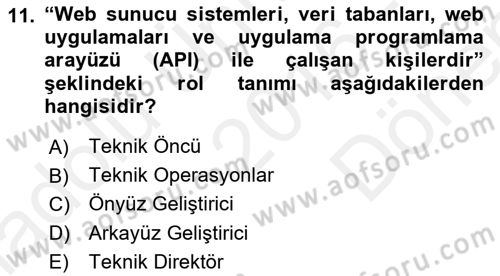 Kullanıcı Deneyimi Tasarımı Dersi 2016 - 2017 Yılı (Final) Dönem Sonu Sınav Soruları 11. Soru