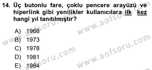 Kullanıcı Deneyimi Tasarımı Dersi 2017 - 2018 Yılı 3 Ders Sınav Soruları 14. Soru