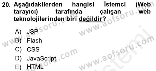 Kullanıcı Deneyimi Tasarımı Dersi 2017 - 2018 Yılı 3 Ders Sınav Soruları 20. Soru