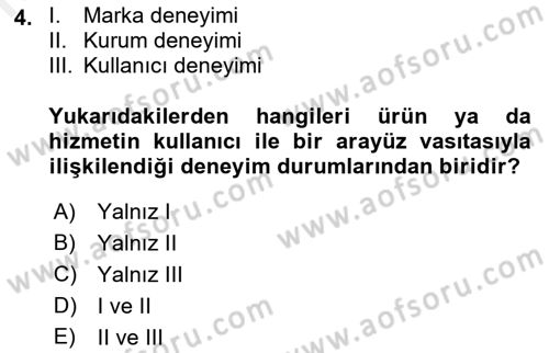 Kullanıcı Deneyimi Tasarımı Dersi 2017 - 2018 Yılı 3 Ders Sınav Soruları 4. Soru