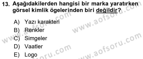 Kullanıcı Deneyimi Tasarımı Dersi Ara Sınavı Deneme Sınav Soruları 13. Soru