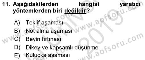 Kullanıcı Deneyimi Tasarımı Dersi 2018 - 2019 Yılı 3 Ders Sınav Soruları 11. Soru