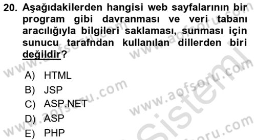 Kullanıcı Deneyimi Tasarımı Dersi 2018 - 2019 Yılı 3 Ders Sınav Soruları 20. Soru