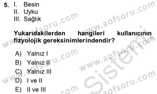 Kullanıcı Deneyimi Tasarımı Dersi 2018 - 2019 Yılı 3 Ders Sınav Soruları 5. Soru