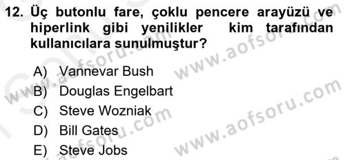 Kullanıcı Deneyimi Tasarımı Dersi 2018 - 2019 Yılı (Final) Dönem Sonu Sınavı 12. Soru