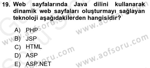 Kullanıcı Deneyimi Tasarımı Dersi 2018 - 2019 Yılı (Final) Dönem Sonu Sınavı 19. Soru