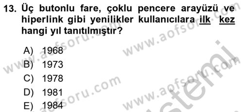 Kullanıcı Deneyimi Tasarımı Dersi 2018 - 2019 Yılı Yaz Okulu Sınav Soruları 13. Soru