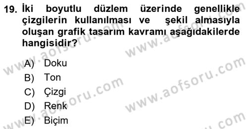 Kullanıcı Deneyimi Tasarımı Dersi 2018 - 2019 Yılı Yaz Okulu Sınav Soruları 19. Soru
