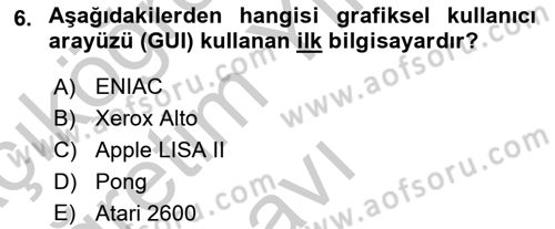 Kullanıcı Deneyimi Tasarımı Dersi 2018 - 2019 Yılı Yaz Okulu Sınav Soruları 6. Soru