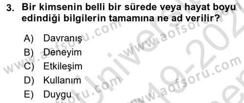 Kullanıcı Deneyimi Tasarımı Dersi 2019 - 2020 Yılı (Final) Dönem Sonu Sınav Soruları 3. Soru