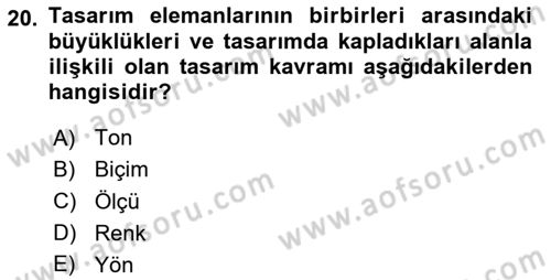 Kullanıcı Deneyimi Tasarımı Dersi 2020 - 2021 Yılı Yaz Okulu Sınav Soruları 20. Soru