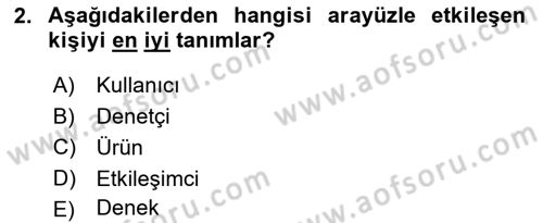 Kullanıcı Deneyimi Tasarımı Dersi 2021 - 2022 Yılı (Final) Dönem Sonu Sınavı 2. Soru