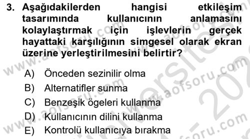 Kullanıcı Deneyimi Tasarımı Dersi 2021 - 2022 Yılı (Final) Dönem Sonu Sınavı 3. Soru